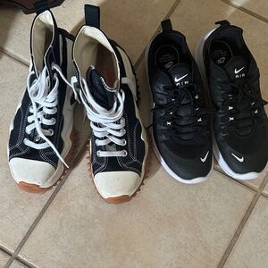 SOLD-Nike Black Sneakers and Converse White Sneakers